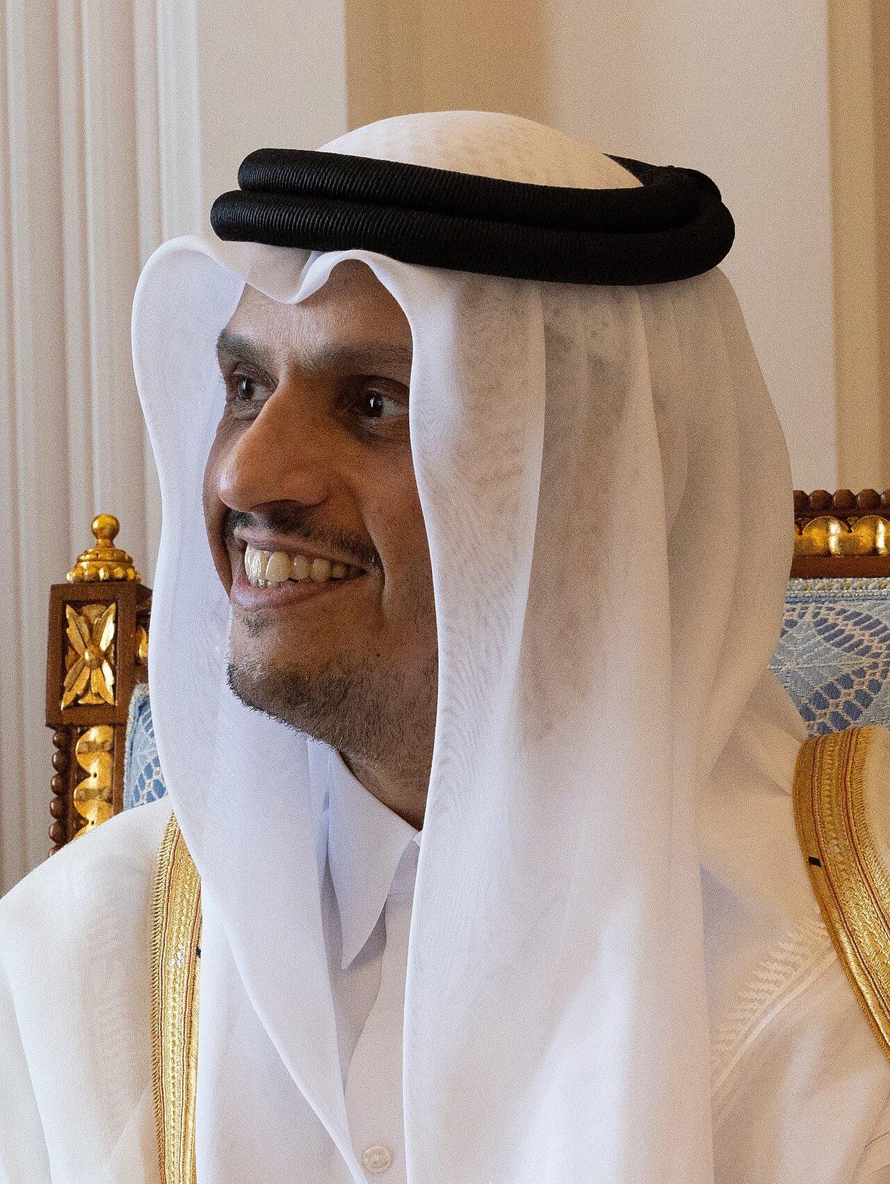 الشيخ محمد بن عبدالرحمن آل ثاني في الدوحة في يونيو 2024